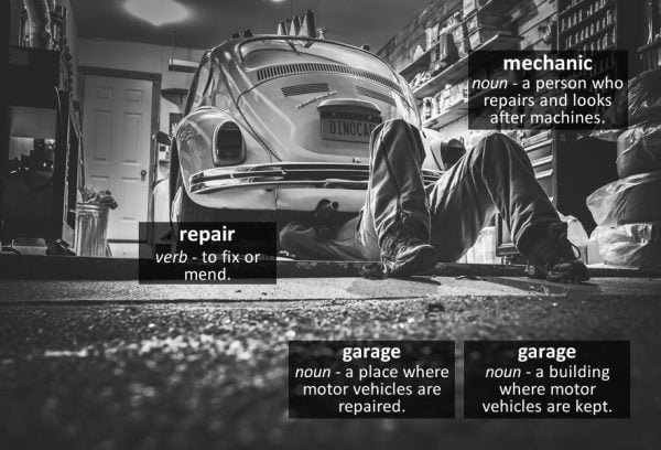Garage Vocabulary