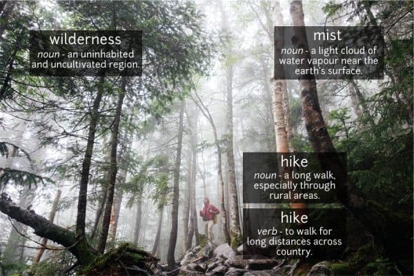 hiking vocabulary